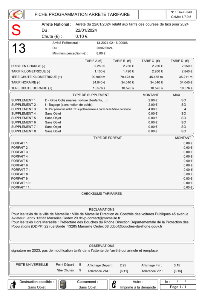 tarif